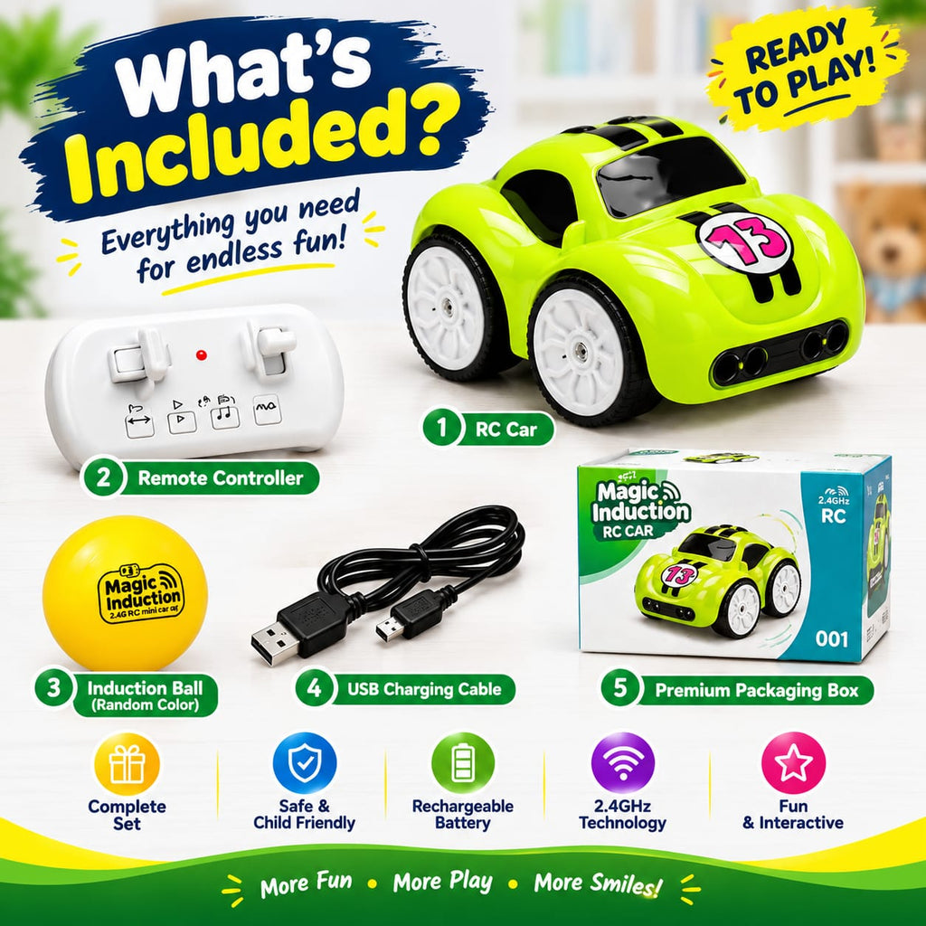 2.4GHz Magic Induction RC Car – Remote Control & Line Following Sensor Car for Kids