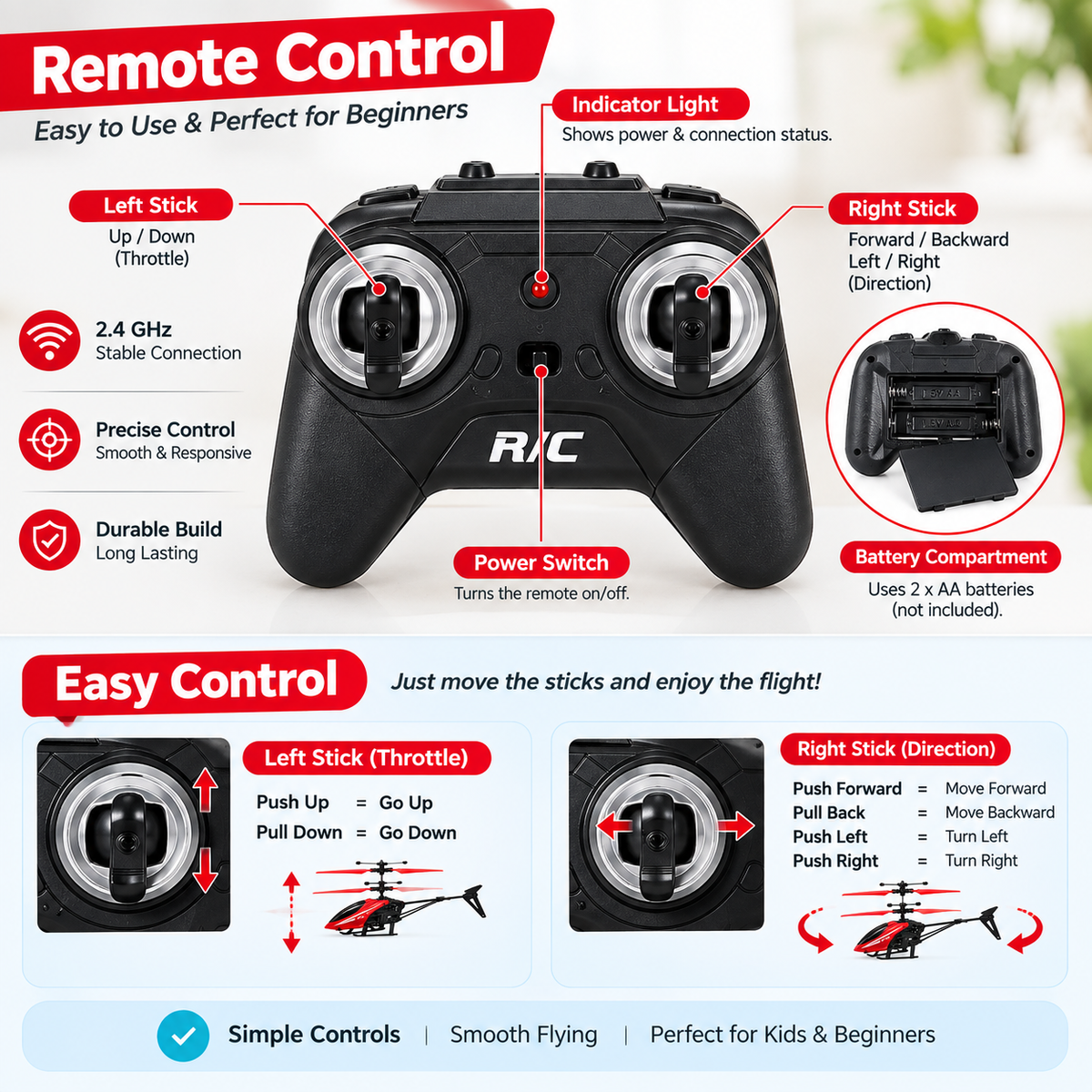 RC Helicopter Toy for Kids